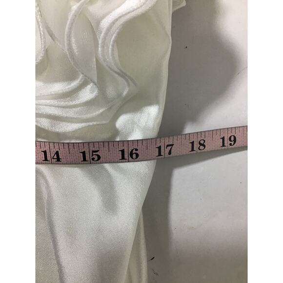 LULU'S XL Idyllic Muse White Organza Rosette Strapless Midi Dress NEW B126 - Picture 8 of 10